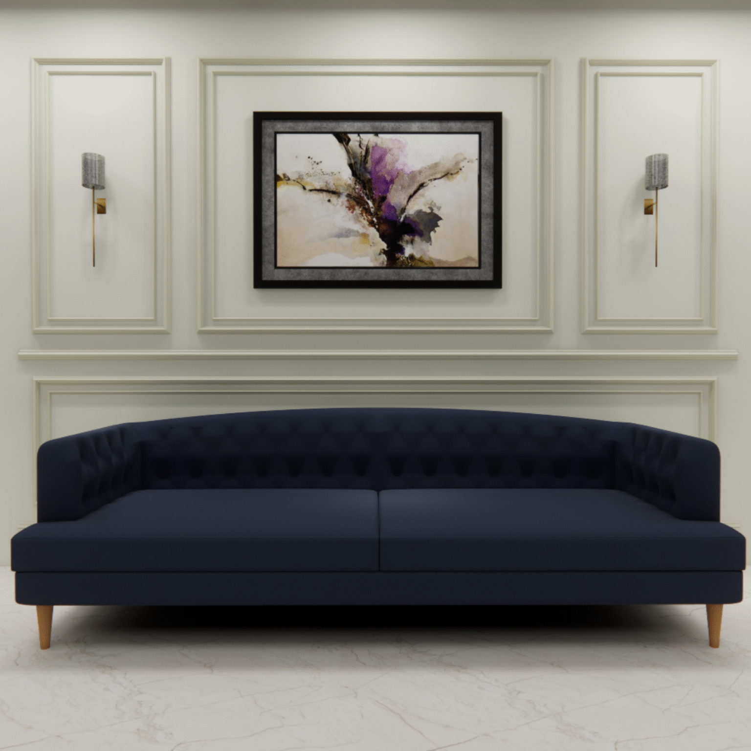 Noir Luxe Chesterfield Sofa Bed