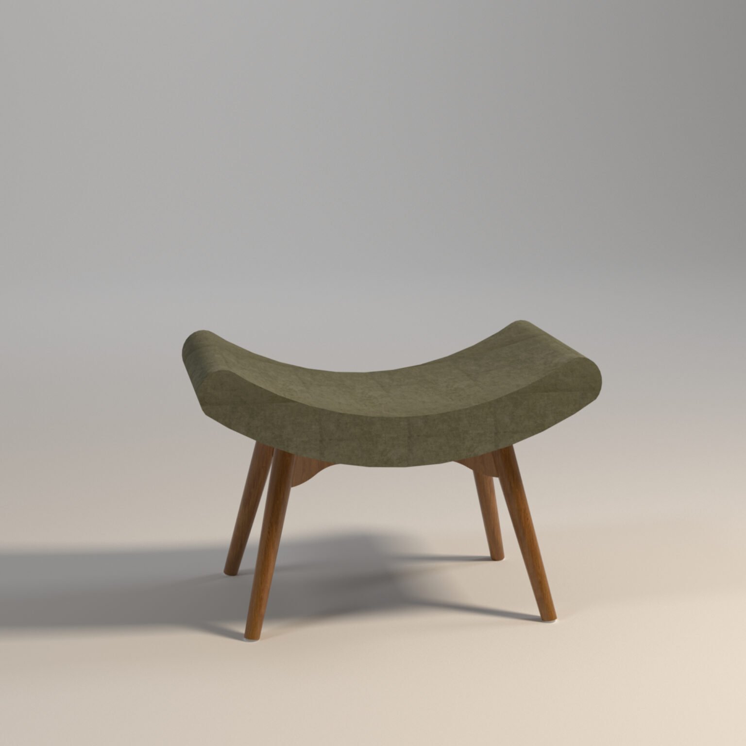 The Modern Curve Stylish Mid-Century Bench