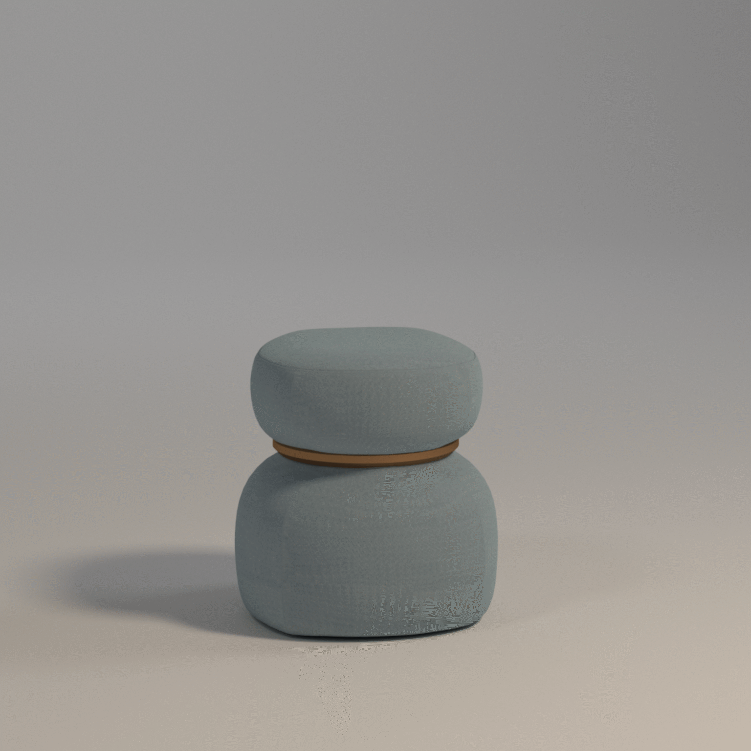 Powder Blue Sculptural Pouffe