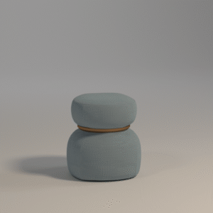 Powder Blue Sculptural Pouffe