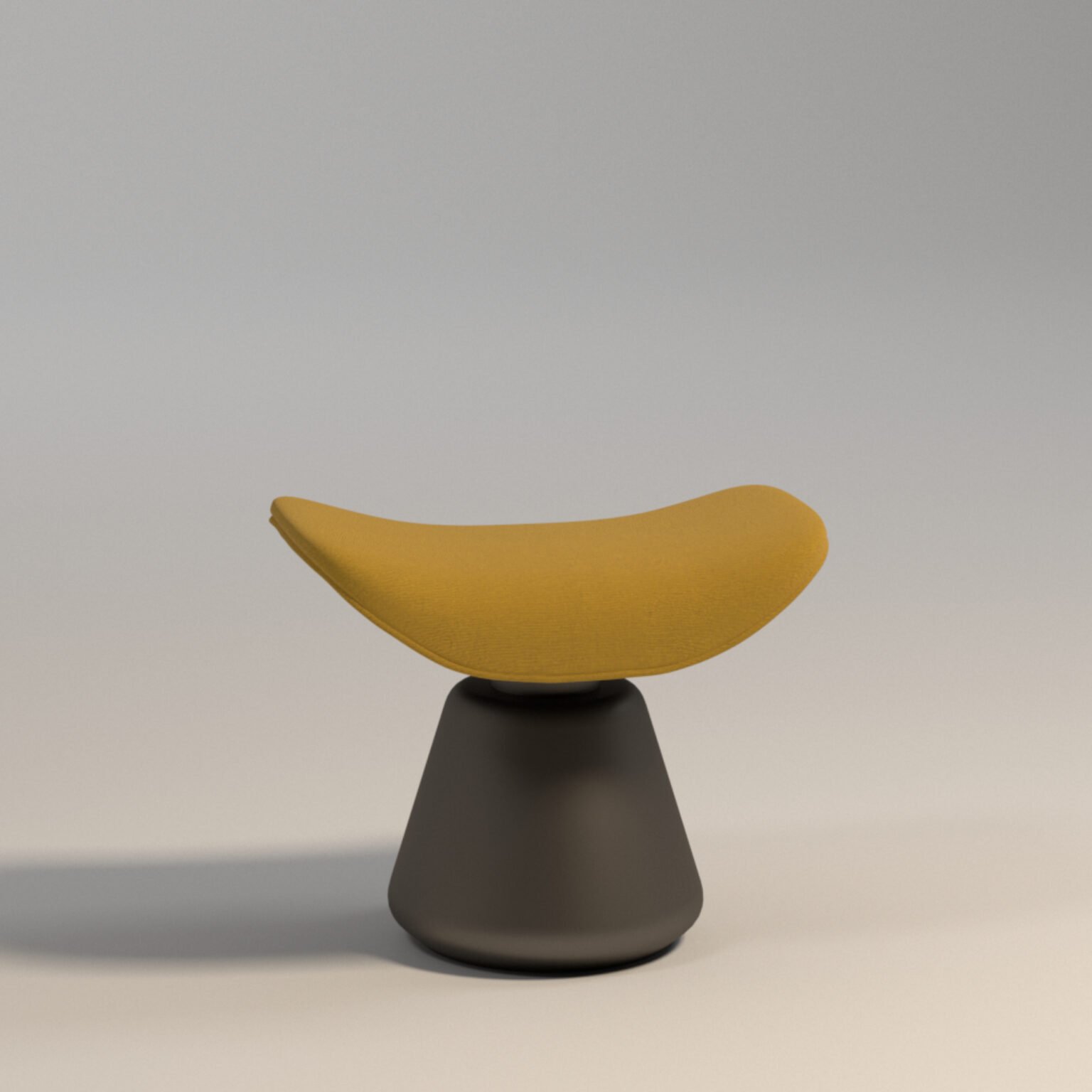 Saddle Top Mustard Yellow Poufee