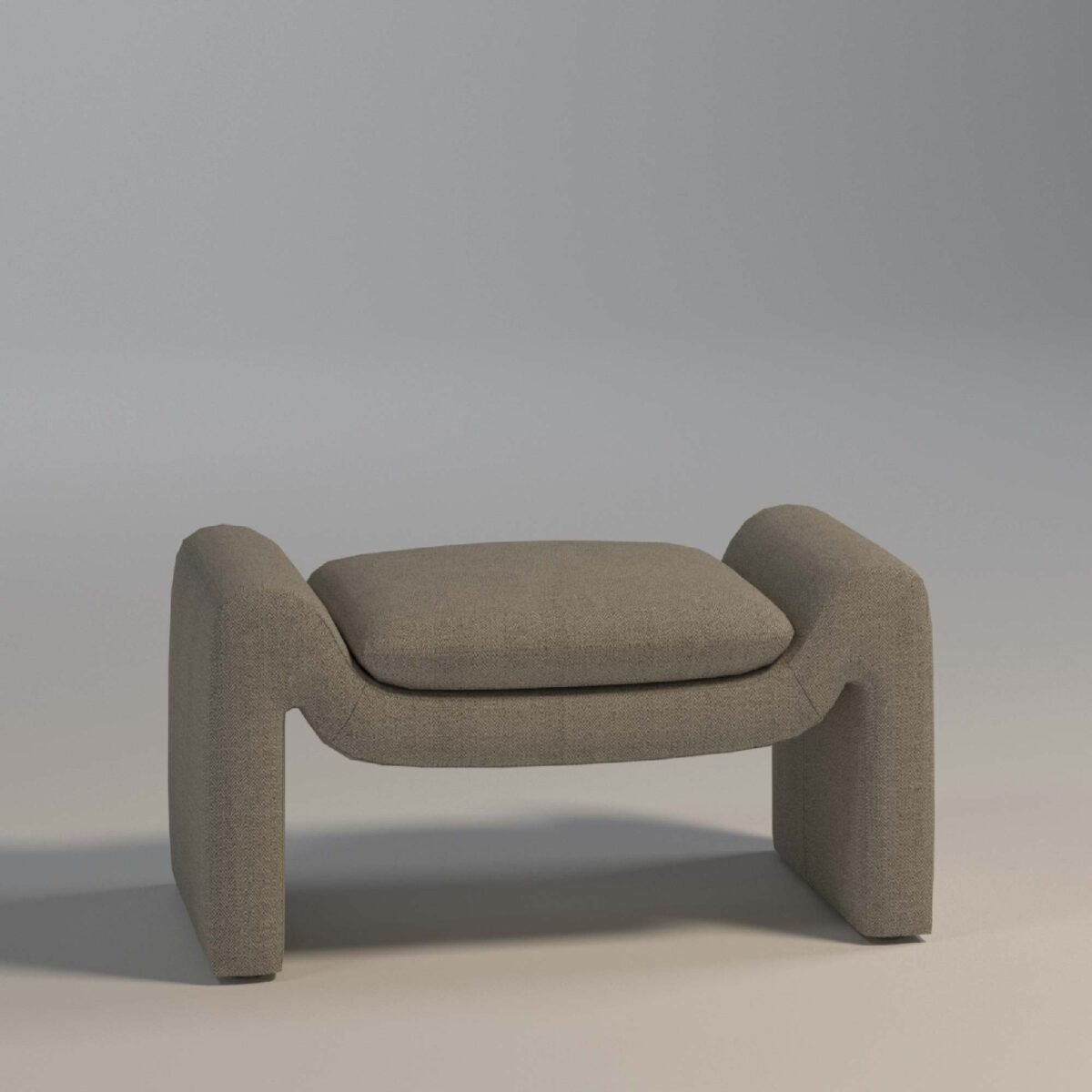 Modern Sculptural Accent Poufee