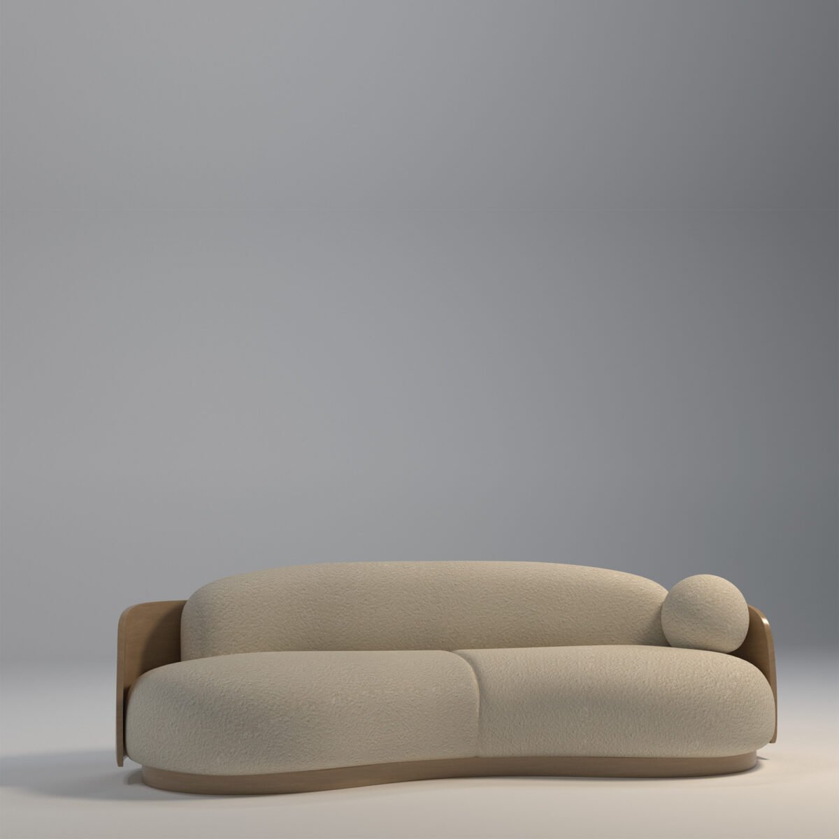Curved cloud-foam 3-Seater sofa