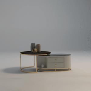 Contemporary Dual-Level Center Table with Storage 6 C19 01