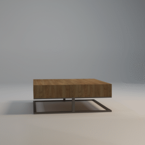 Modern Rectangular Center Table with Metal Base 2 C20 01