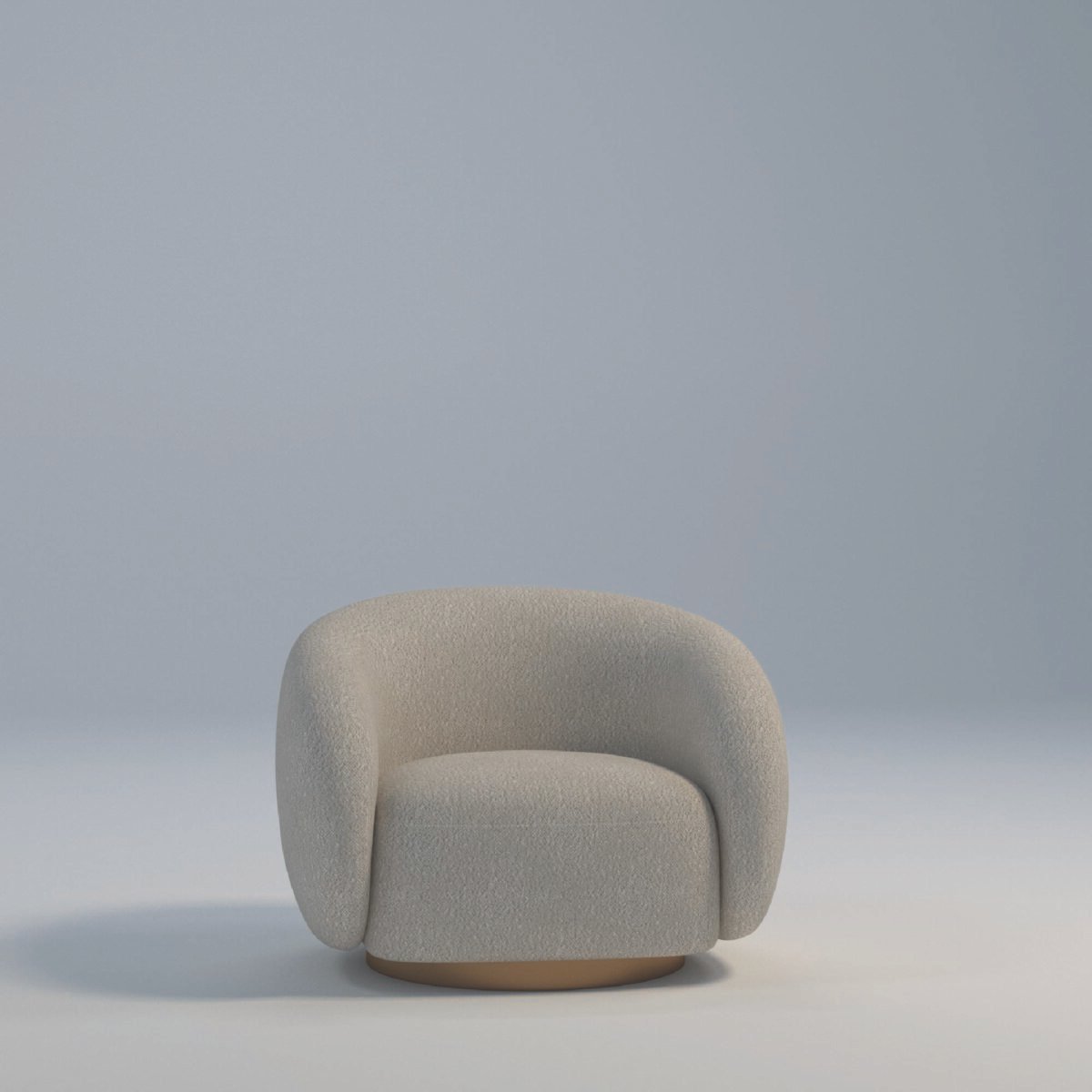 Contemporary Curved Lounge Chair