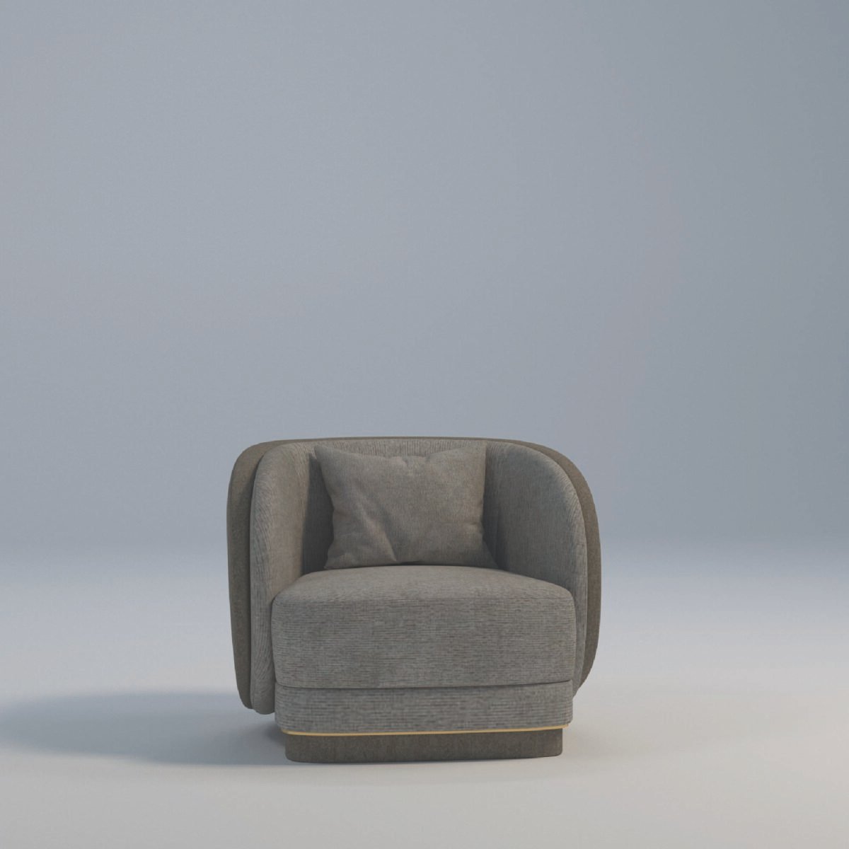 Contemporary Curved Charcoal Grey