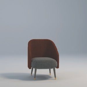 Contemporary Contrast Lounge Chair 6 CH 12
