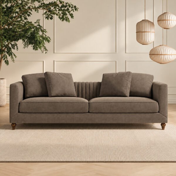 Classic Chesterfield-Inspired 2 Seater Sofa with Loose Back Cushions