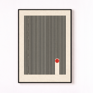 Epod Decore Painting (Minimal Red Accent)