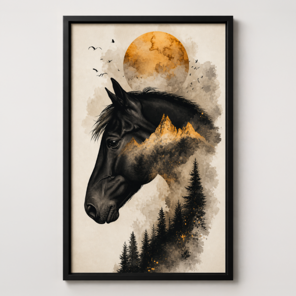 Epod Decore Painting (Sunrise in the black)