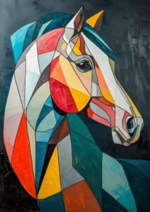 Epod Decore Painting (Vibrant horse king)