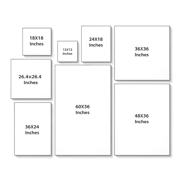 Sizes (In inches)