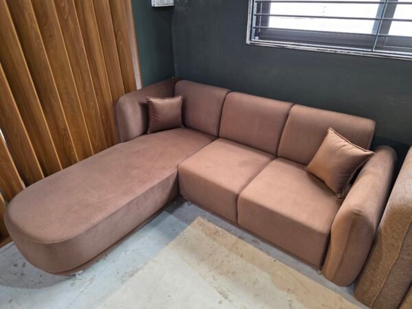L-shaped Light Rose Trend Haus Sofa