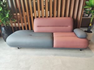 3 Seater Pink & Grey Style Cart Sofa