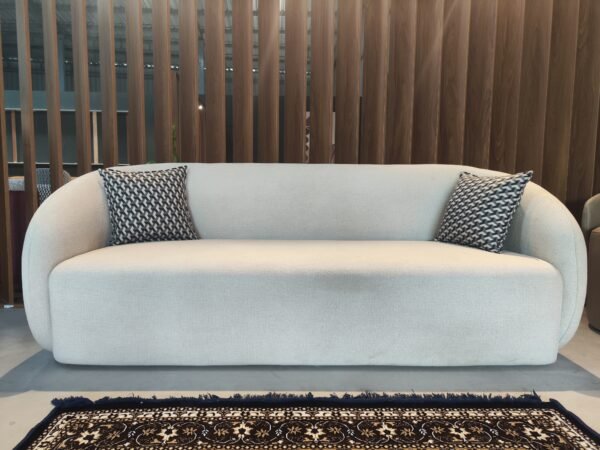 3 Seater Clear White Linea Sofa