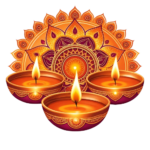 Diwali Mandala with Glowing Diyas removebg preview